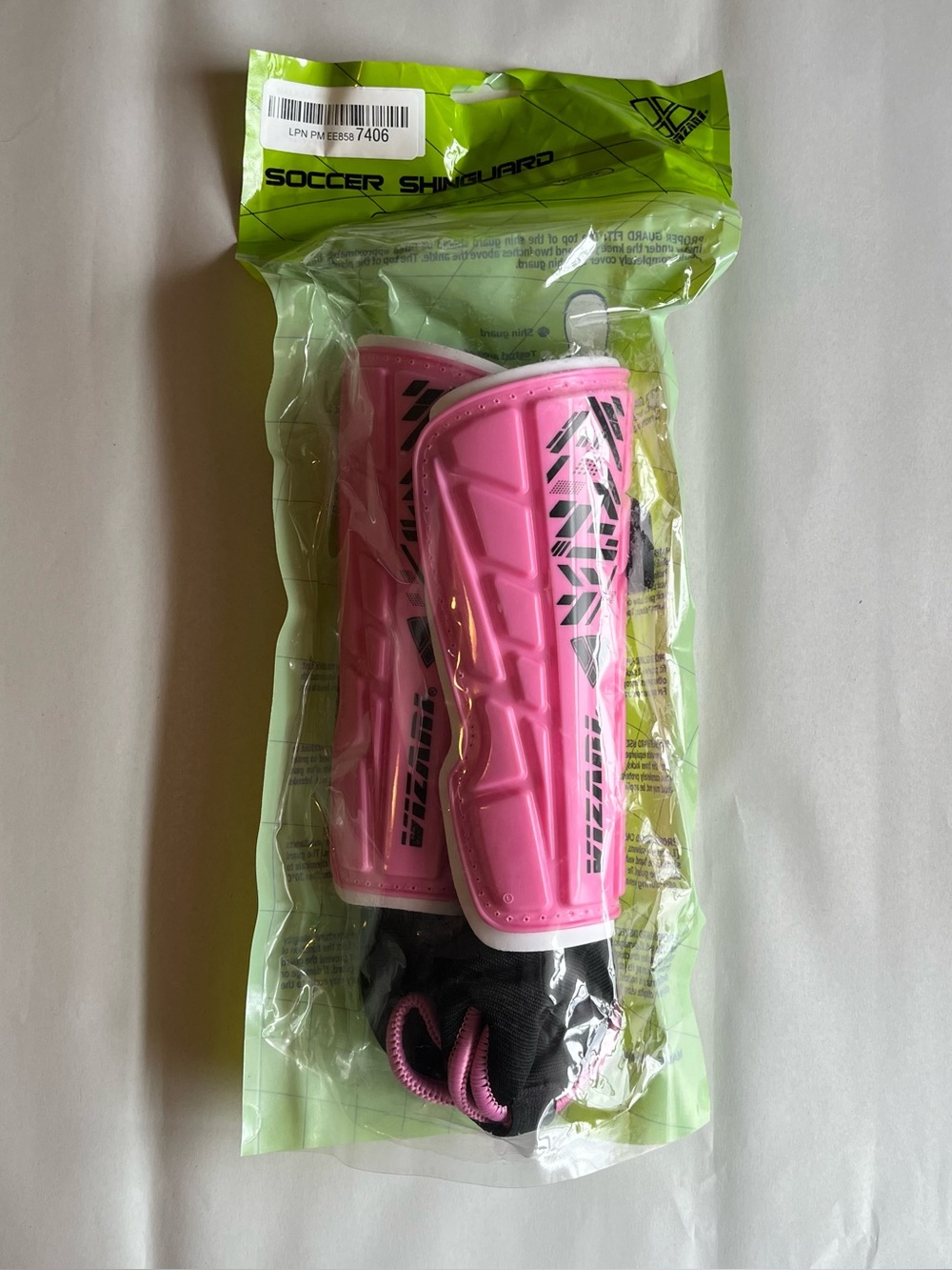 Kids Youth Pink Black Soccer Shin Guards Size M/L NWT